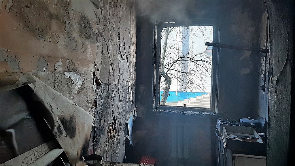 Пожар со спасенными в Барановичах ул. Гагарина
